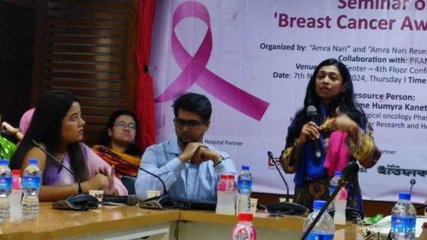 ঢাকা বিশ্ববিদ্যালয়ে স্তন ক্যান্সার সচেতনতা বিষয়ক সেমিনার