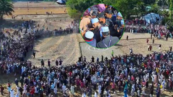 হেলিকপ্টারে পেকুয়ায় পৌঁছালেন মিজানুর রহমান আজাহারী