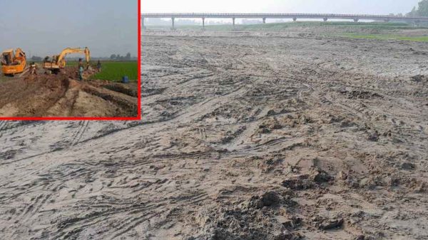 নদ-নদী ও ফসলি জমিতে বালু লুটের মহোৎসব