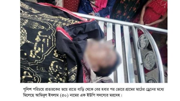 ড্রেনে মিলল ইউপি সদস্যের মরদেহ