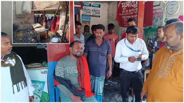 পুড়ে ছাই বিএনপির কার্যালয় ও ব্যবসা প্রতিষ্ঠান