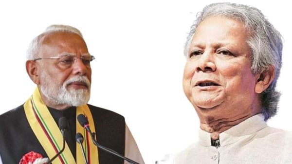 ভারতের প্রধানমন্ত্রী নরেন্দ্র মোদি ও ড. মুহাম্মদ ইউনূস