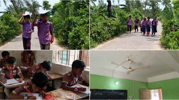 প্রচণ্ড গরমে প্রাথমিক বিদ্যালয়ে শিক্ষার্থীদের চরম ভোগান্তি