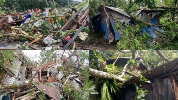 নোয়াখালীতে আকস্মিক টর্নেডোর তাণ্ডব: বিধ্বস্ত চার গ্রাম, ঘরবাড়ি-গাছপালা লণ্ডভণ্ড