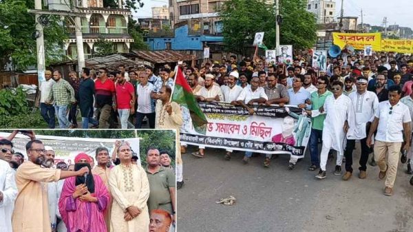 কালীগঞ্জে বাবার বিচার চেয়ে বিএনপির মঞ্চে কাঁদলেন শহীদ ইউনুছের মেয়ে জমিলা
