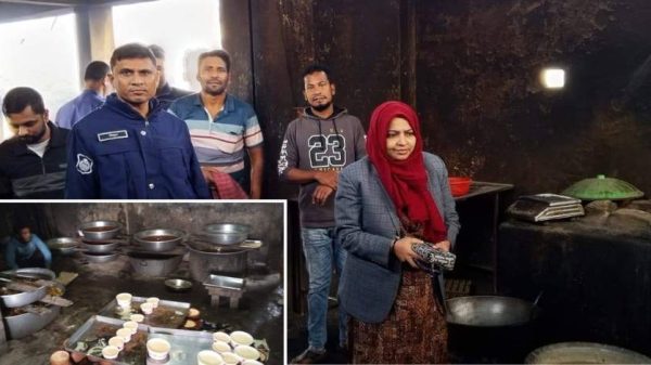 ঝিনাইদহের কালীগঞ্জে অস্বাস্থ্যকর পরিবেশে খাবার প্রস্তুত ও পরিবেশনের দায়ে ভ্রাম্যমাণ আদালতের অভিযানে চারটি খাবার হোটেলকে মোট ১৩ হাজার টাকা জরিমানা করা হয়েছে।