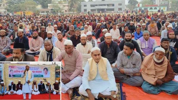 ঝিনাইদহের কালীগঞ্জে সর্বস্তরের মানুষের অংশগ্রহণে বিএনপি চেয়ারপারসন বেগম খালেদা জিয়ার সুস্থতা কামনায় কোরআন খতম ও দোয়া মাহফিল অনুষ্ঠিত হয়েছে। অনুষ্ঠানে বক্তারা তার দ্রুত আরোগ্য কামনা করে বিশেষ মোনাজাত করেন।