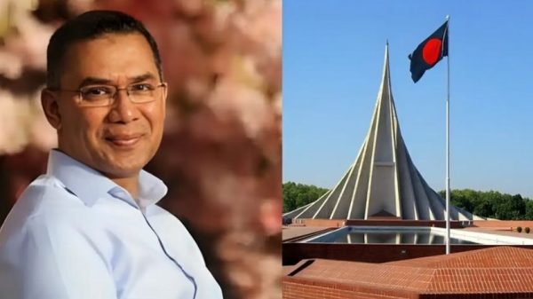 দীর্ঘ ১৭ বছর পর দেশে ফিরে প্রথমবার বাবার কবর জিয়ারত ও জাতীয় স্মৃতিসৌধে শ্রদ্ধা জানাতে যাচ্ছেন বিএনপির ভারপ্রাপ্ত চেয়ারম্যান তারেক রহমান। সাভারে ৫০ হাজারের বেশি মানুষের সমাগমের প্রস্তুতি।