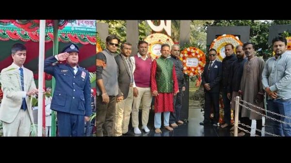 খুলনার দিঘলিয়ায় মহান বিজয় দিবস ২০২৫ উদযাপিত হয়েছে শহীদ স্মরণ, পুষ্পস্তবক অর্পণ, আলোচনা সভা, কুচকাওয়াজ ও প্রীতি ফুটবলসহ দিনব্যাপী কর্মসূচি।