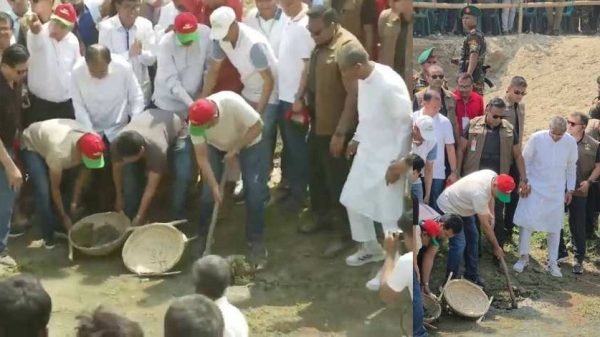কাহারোল থেকে দেশব্যাপী নদী-নালা ও খাল পুনঃখনন কর্মসূচির উদ্বোধন করছেন প্রধানমন্ত্রী তারেক রহমান