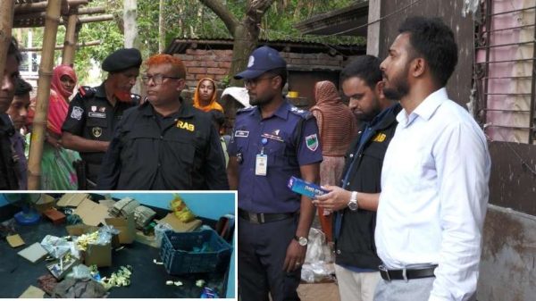 ঝিনাইদহে র‍্যাবের অভিযানে জব্দ নকল প্রসাধনী ও কেমিক্যাল