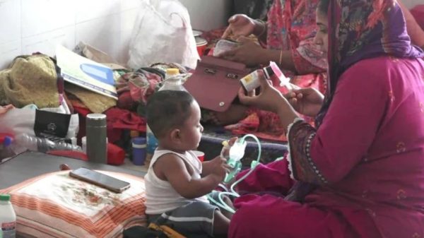 বরগুনায় হামে আক্রান্ত শিশুর চিকিৎসা চলছে হাসপাতালে