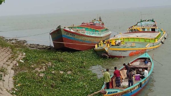 লৌহজংয়ে জব্দ করা বাল্কহেড উদ্ধার অভিযান ও নদীতে বালুবাহী জাহাজের দৃশ্য