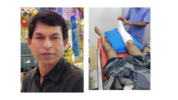 দিঘলিয়ায় সড়ক দুর্ঘটনায় আহত শিক্ষানুরাগী মোল্লা মাকসুদুল ইসলামকে দেখতে হাসপাতালে প্রেসক্লাব সভাপতি